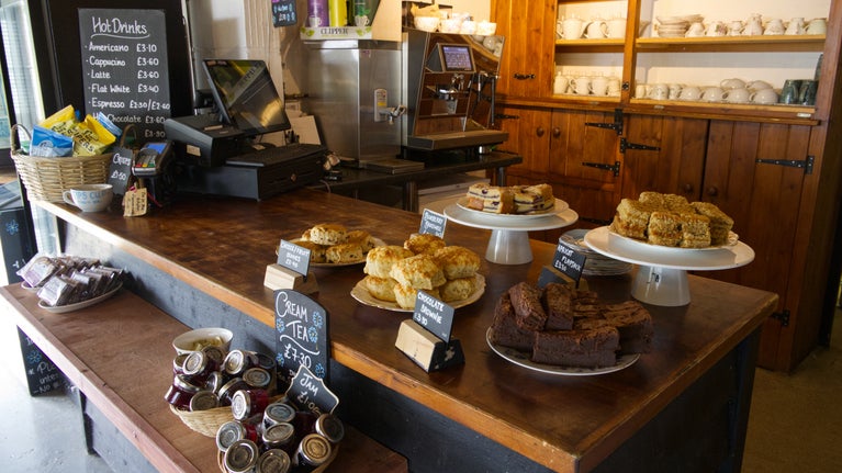 A selection of treats in the Tea Room
